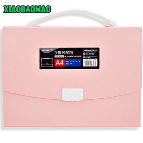 Simple Book Waterproof Bags A4 Paper Folder Document Folding Color Random Rectangle Office Homeschooling: Pink