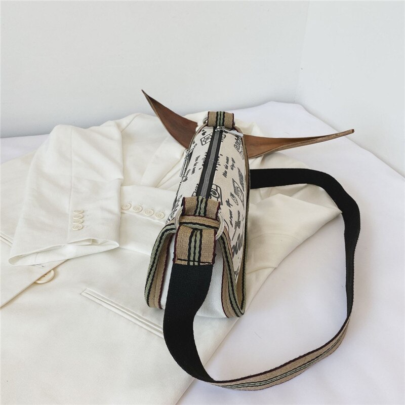 Dames Schoudertas Canvas Tas Outdoor Mobiele Telefoon Tas Travel Organizer Persoonlijkheid Messenger Bag