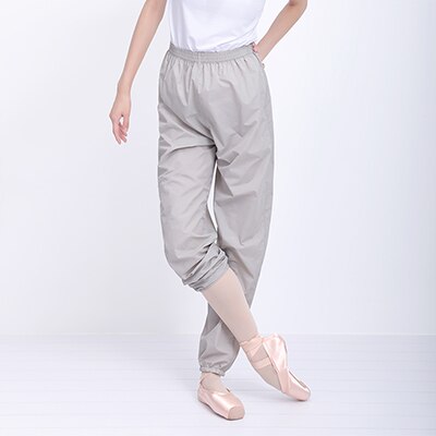 Pantalones de baile de Ballet para mujer, pantalones deportivos holgados con cintura elástica, pantalones para correr y ciclismo para niñas y adultos, pantalones de chándal de Hip Hop: L / Plata