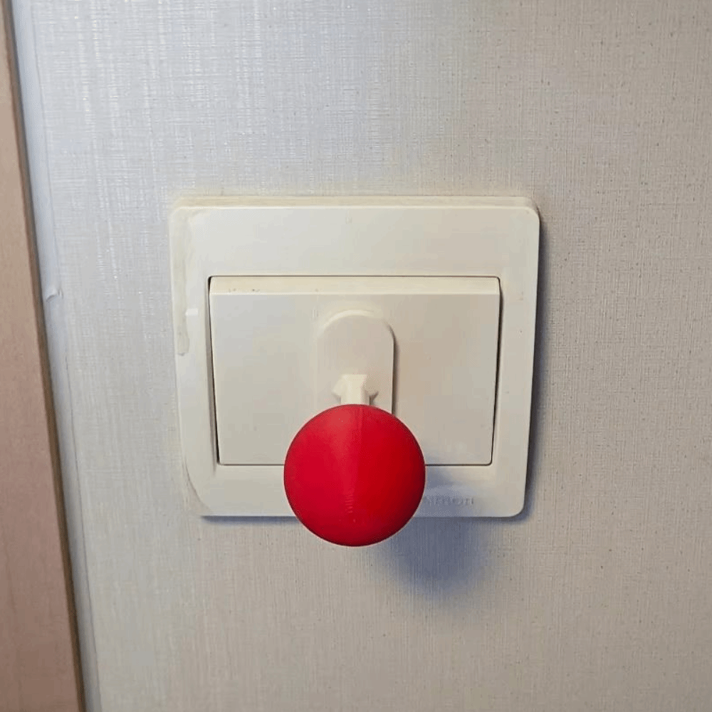 Plastic Rocker Switch Sticker Red Black Red Ball Switch Decoration Black Ball Switch Cover Wall Stickers