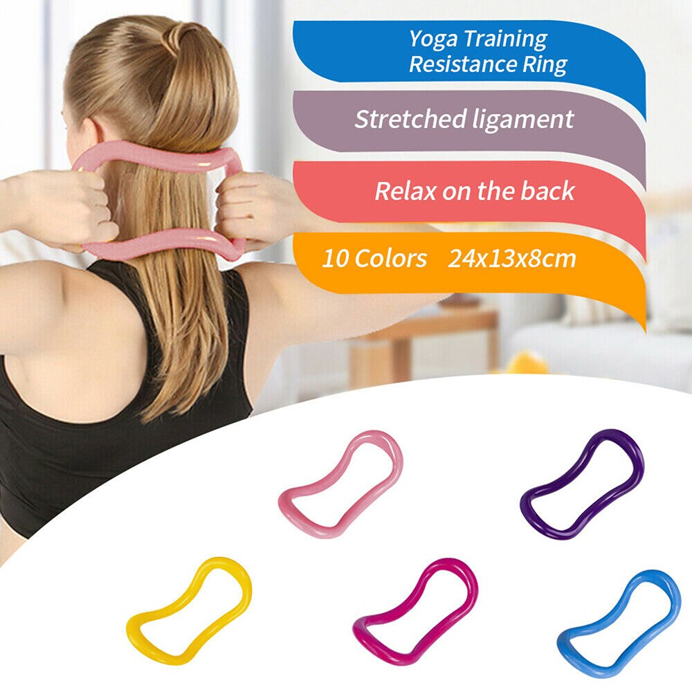 Fitness ejercicio Circulo de Yoga anillo Pilates entrenamiento piel brazo pecho cintura formación resistencia al estiramiento entrenador de gimnasio en casa equipo