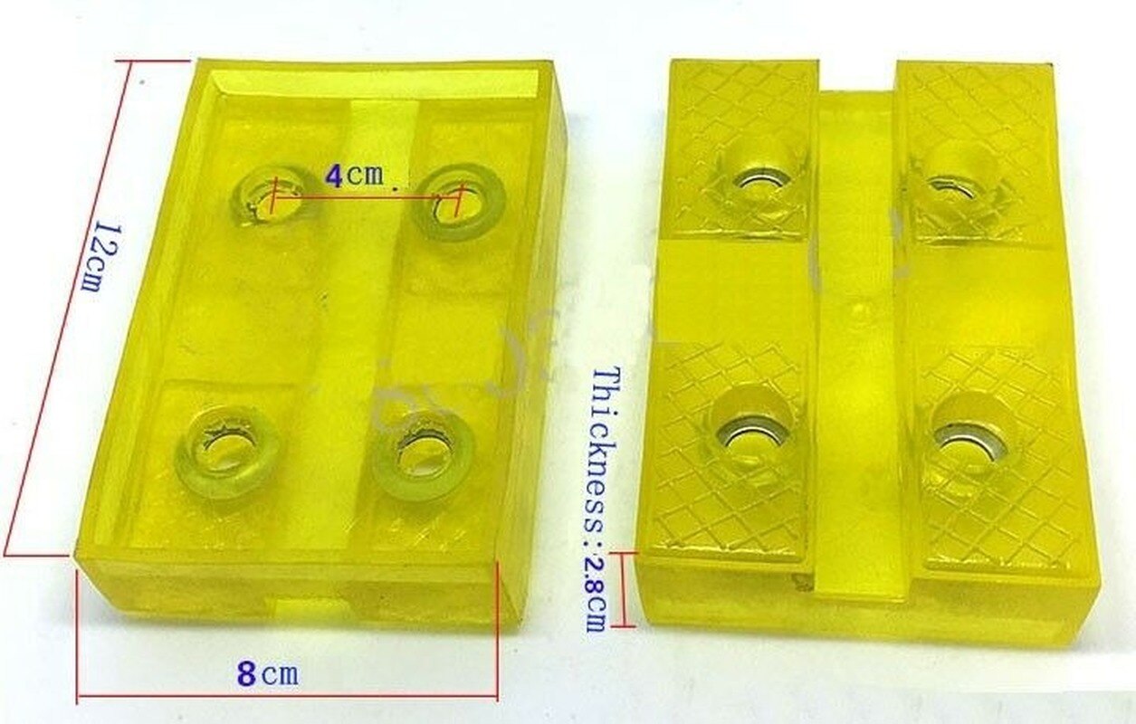thumbnail image 2 of 4-Pack Universal Rubber Arm Pads For Car Off-Road Lifts - Heavy Duty Rectangle Shape 2 of 3