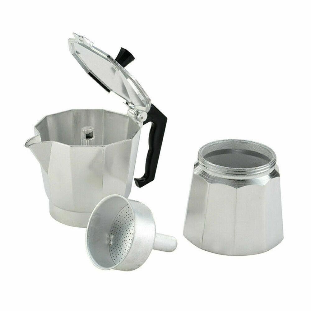 50/100/150/300/450/600ml Mocha Coffee Maker Portable Pot Aluminum Durable Mocha Office Percolator Maker Home Espresso H5I9