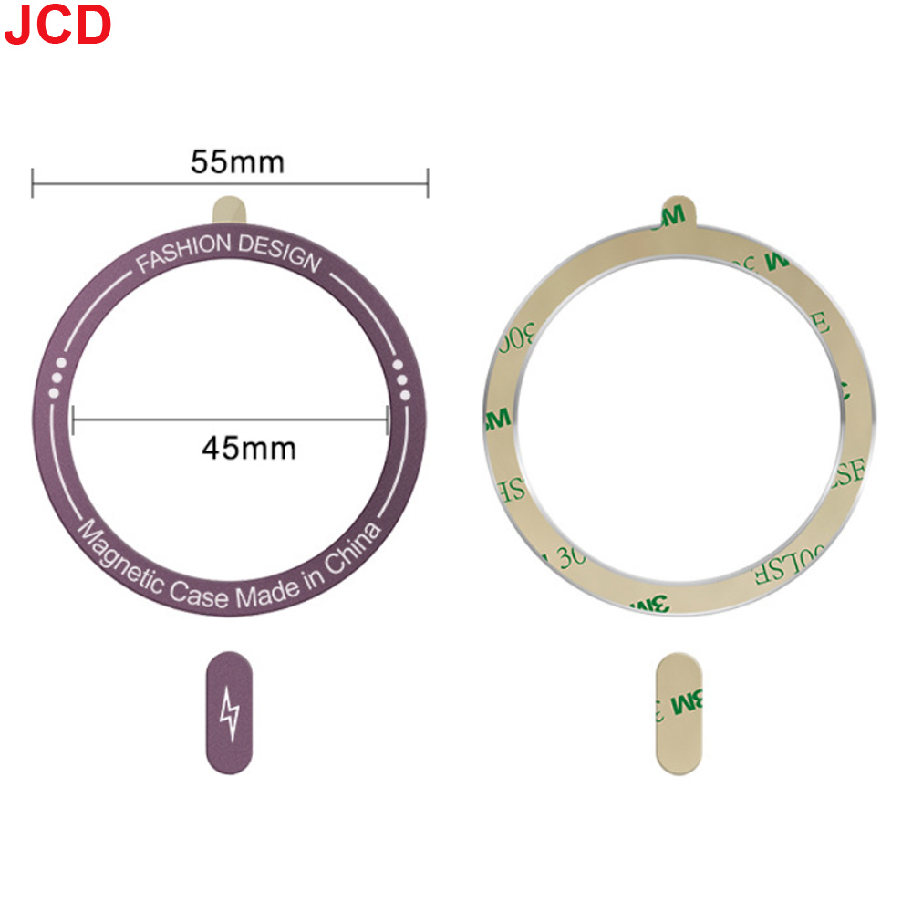 JCD 1pcs Magnetic Metal Plate Ring Metal Plate Sheet Wireless Charger Iron Sheet Sticker for Apple Magsafe Wireless Charging: WHITE
