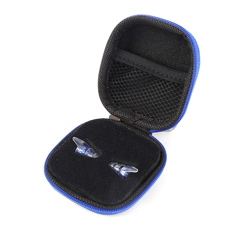 Tapones para los oídos reutilizables DJ, barra para dormir, con cancelación de ruido, de silicona suave, con paquete de tapones para los oídos: Blue
