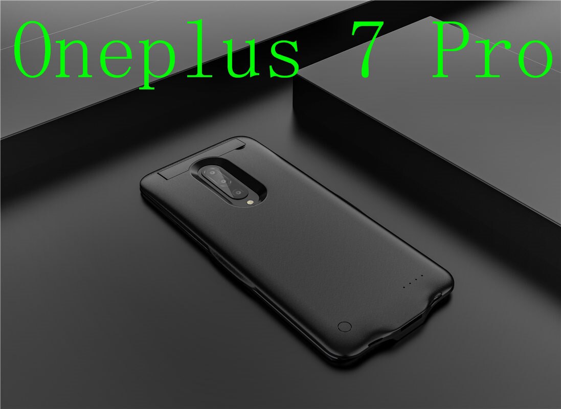 5000mAh Oneplus 7 szczupły, odporna na wstrząsy przypadku ładowarki baterii dla Oneplus 7 zawodowiec zapasowy zasilacz etui z ładowarką skrzynka dla Oneplus 7 Capa: Oneplus7Pro-czarny