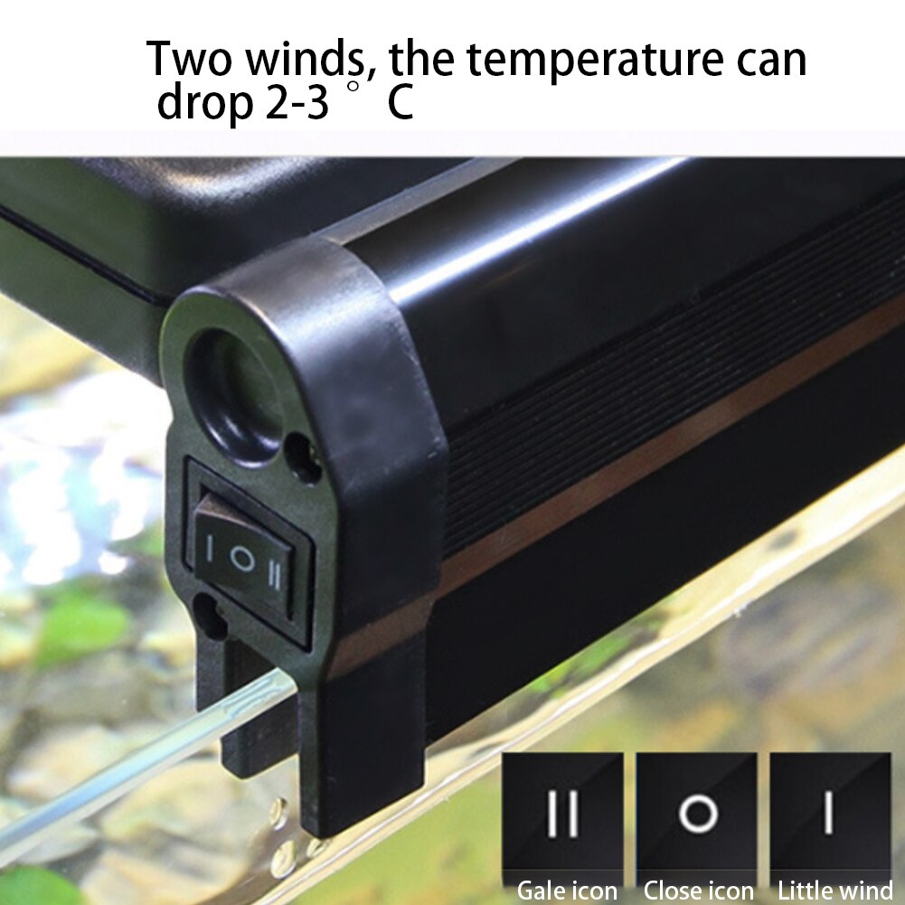 Aquarium Chillers Aquarium Fan Fish Tank Cooling Fan Low Power Consumption 2control Ways Temperature Marine Aquarium Accessories