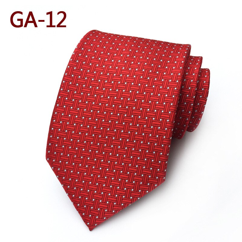 Mens Ties Silk Luxury Neck Tie 8cm Cravate Geometric PLAIDS&amp;CHECKS Tie Business Wedding Party Neck Tie for Men: GA-12