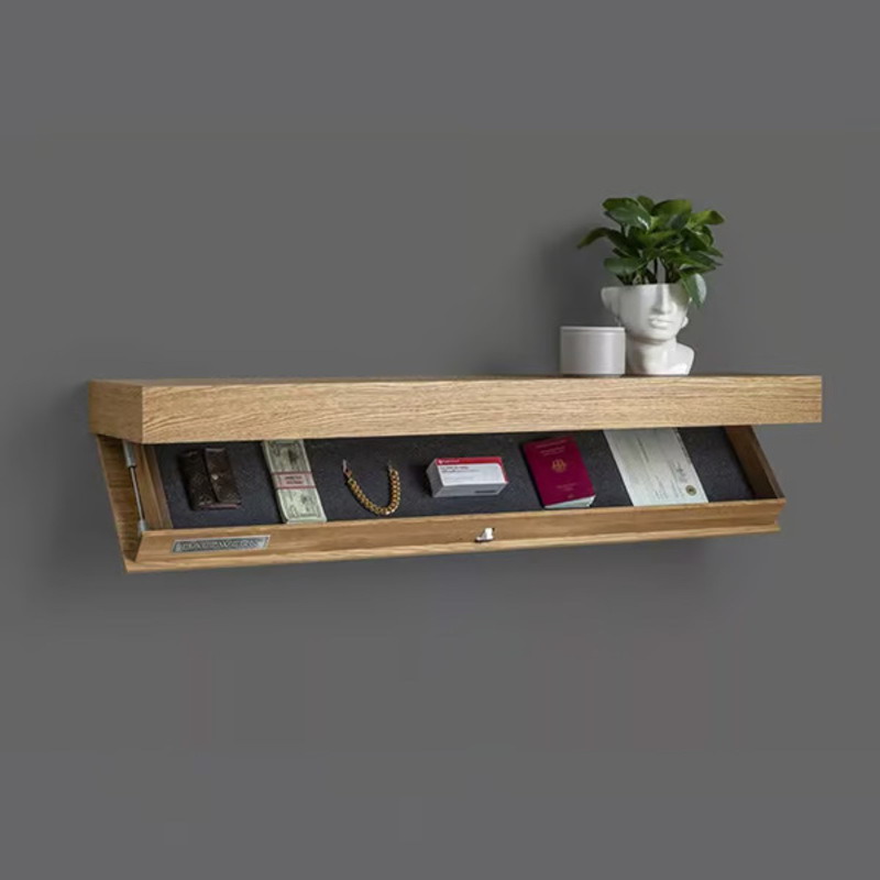 Magic Flap Shelf Solution Hidden Furniture Secret Compartment Concealed Floating Shelf Wall-mounted Storage: Light Grey