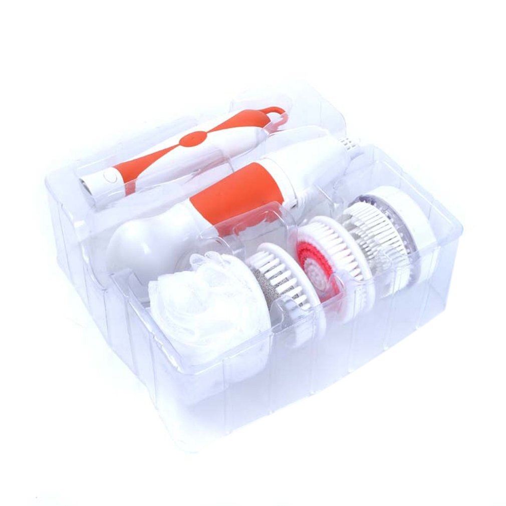 4- i -1 elektrisk badebørste langt håndtak vanntett kroppsrensebørste massasje hjemme dusj leie spa-system helsevesen