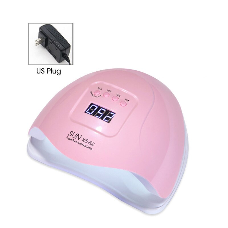 180W Zon M3 Nail Gel Droger Nail Lamp 45LED Uv Lamp Snel Droog Nagellak Drogen Lamp Roze/groen Professionele Manicure Lamp: US Plug-120w pink