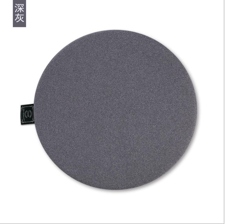 Round Chair Cushion Soft Comfortable Stool Seat Cushion Elastic Memory Foam Home Office: Dark Gray