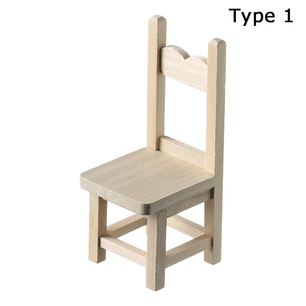 Speelgoedcadeau Restaurant Woonkamer Speelhuis Poppenhuismeubilair Hout Minikruk Miniatuurstoel Bank Poppenhuisaccessoires: WHITE
