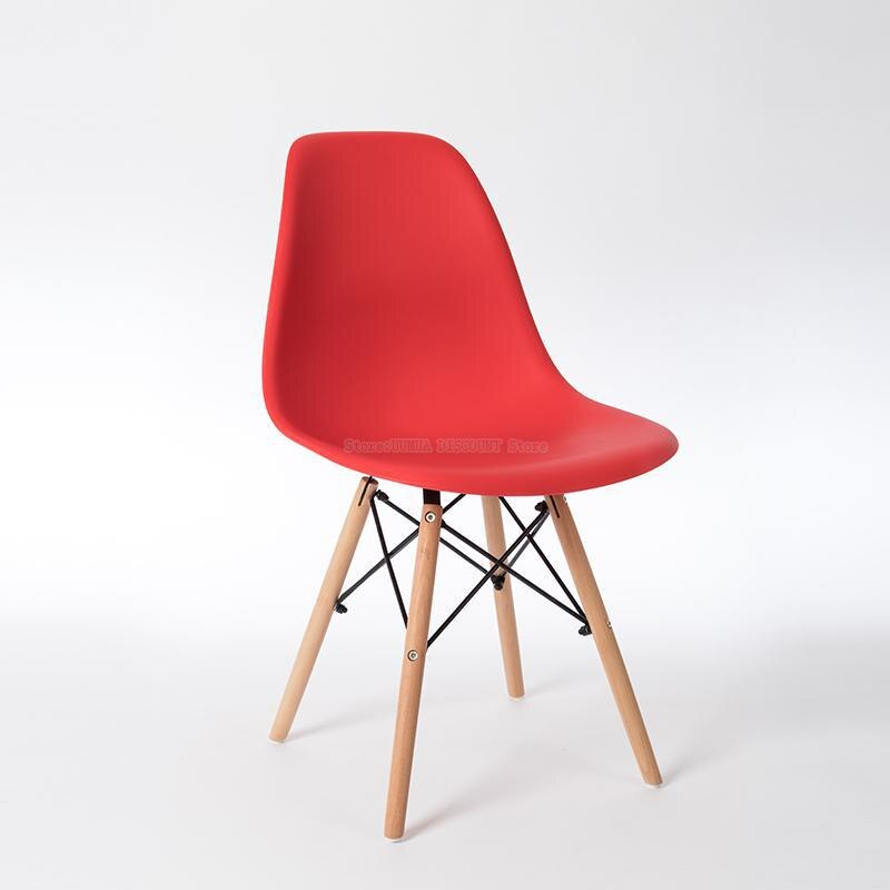 Nordisk spisestol moderne minimalistisk stil hjemme lat studentrygg lesebok krakk plast spisestuestol: Stil 8