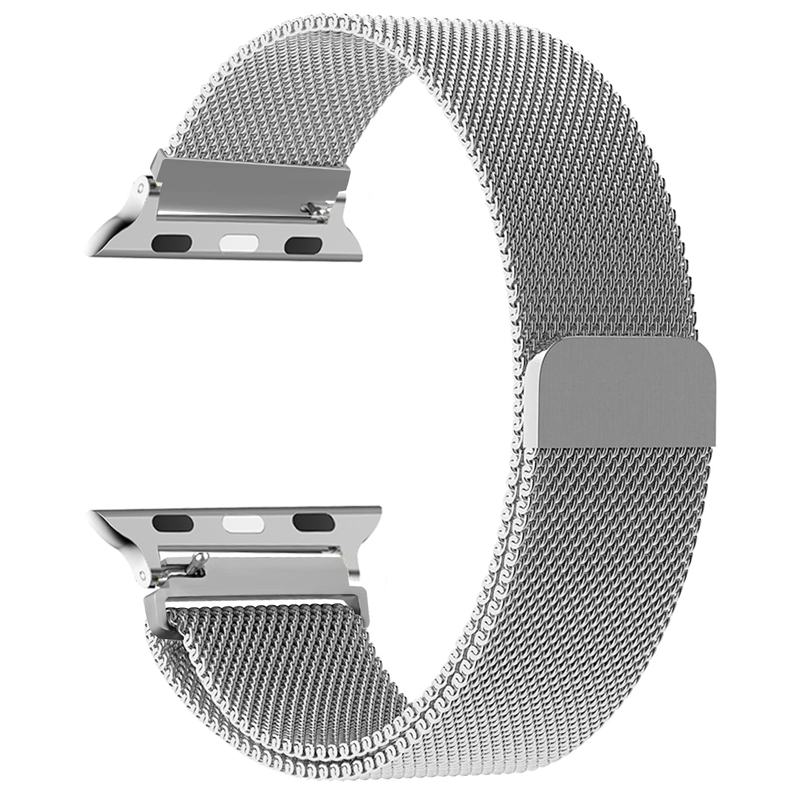 Milanesiskt armband för apple watch-band 44mm 40mm 45mm 49mm 41mm 38mm 42 44 mm armband iwatch-serie 9 3 6 5 se 7 8 ultra 2 rem: Kolsvart / 12mm