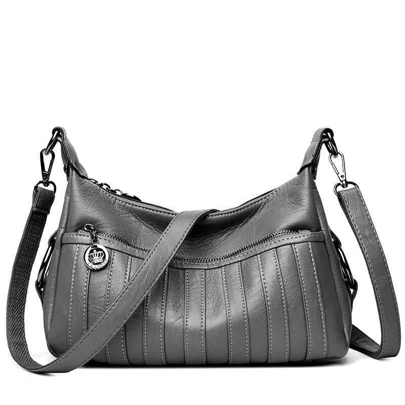 Vrouwen Bag Lederen Pu Vrouwen Handtassen Mode Streep Vrouwen Schouder Crossbody Tassen Vrouwen Messenger Bag
