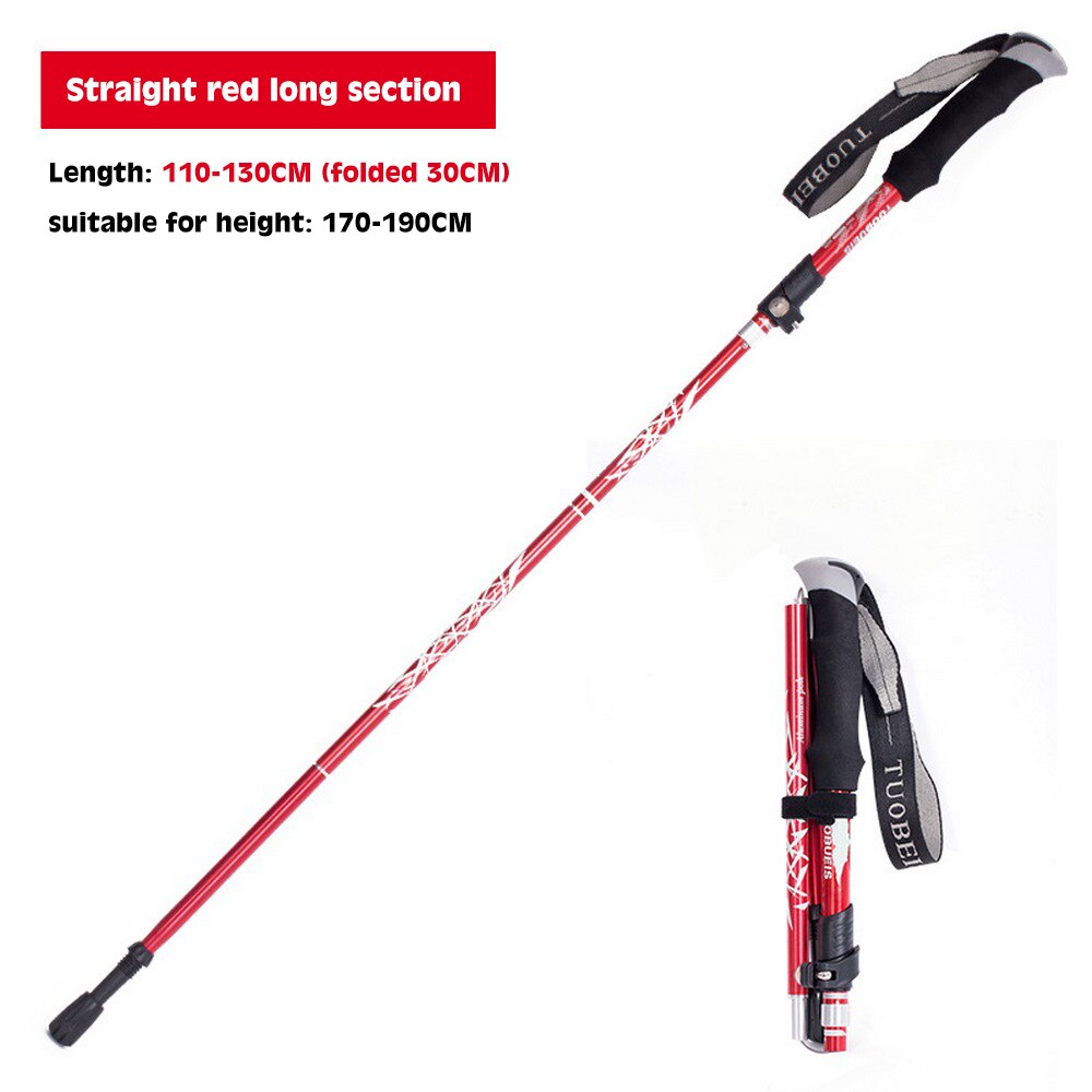 Walking Poles Carbon Fiber Trekking Poles Ultralight Folding Collapsible Trail Running Hiking Walking Sticks Lightweight Canes: long red