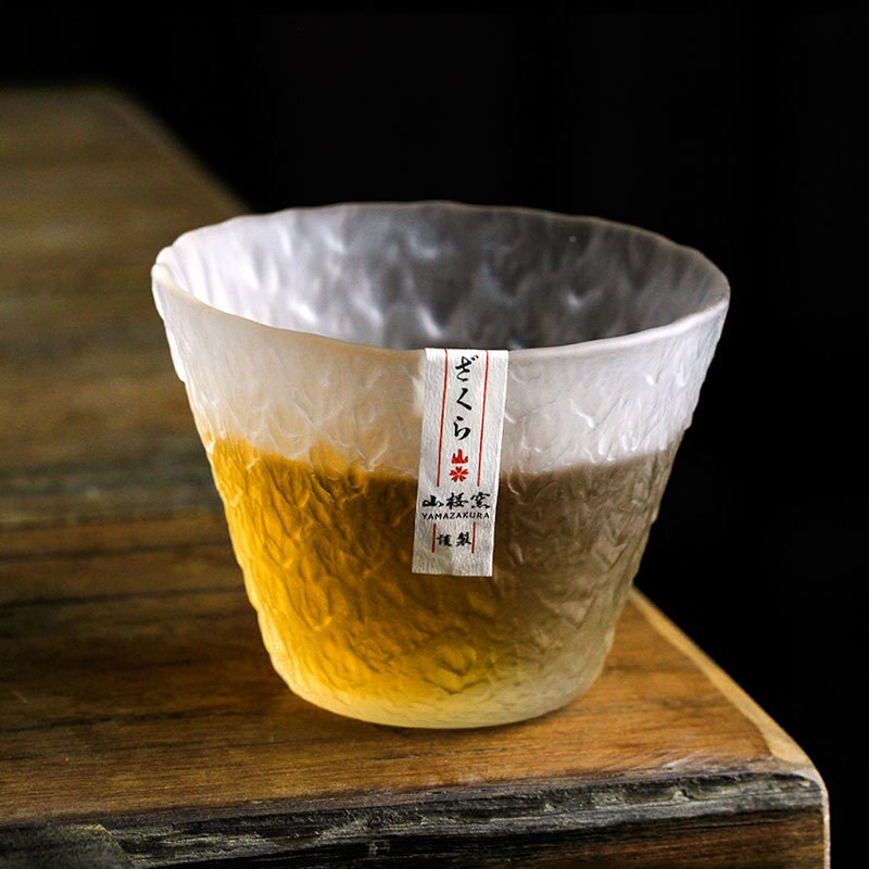 Whiskyglas japansk stil handgjord disig snö brandy snifters whisky shot glass hammare vinglas kopp tekopp kopp