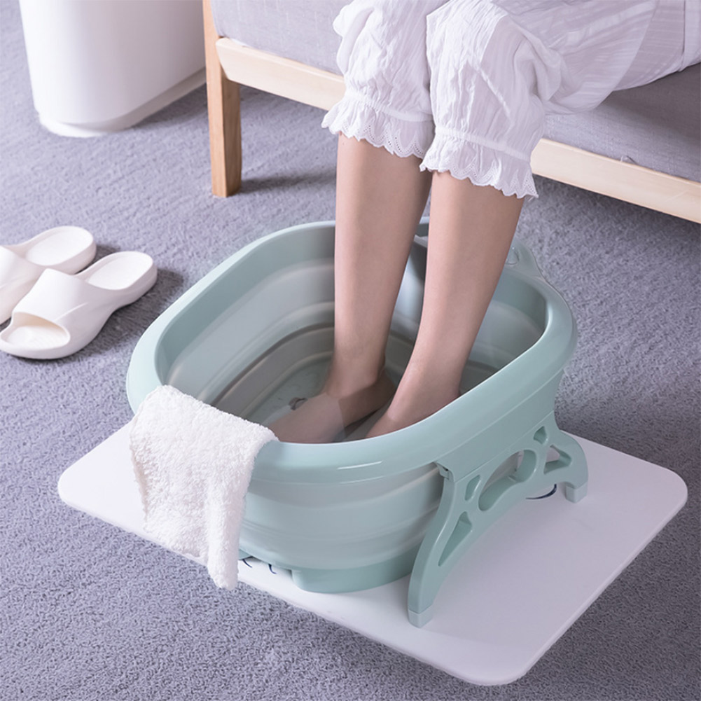 Collapsible Foot Spa Bath Tub with Massaging Rollers Health Care for Tired Sore Feet PI669: Blue