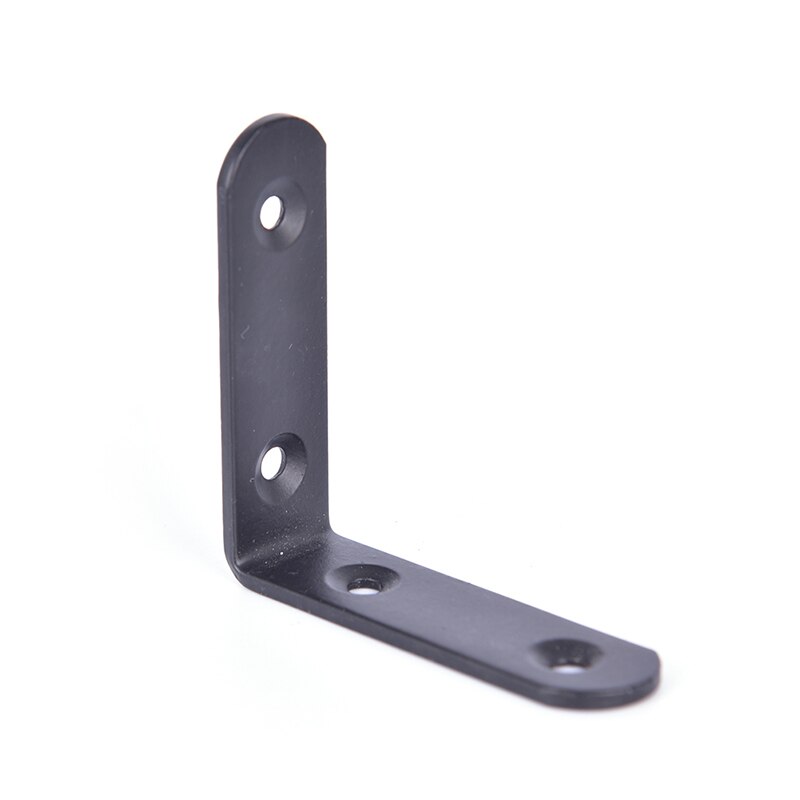 Thickened Stainless Steel,laminate Support, L Shape Fixed Bracket Connector, 90 Degree Right Angle, Black Corner Code