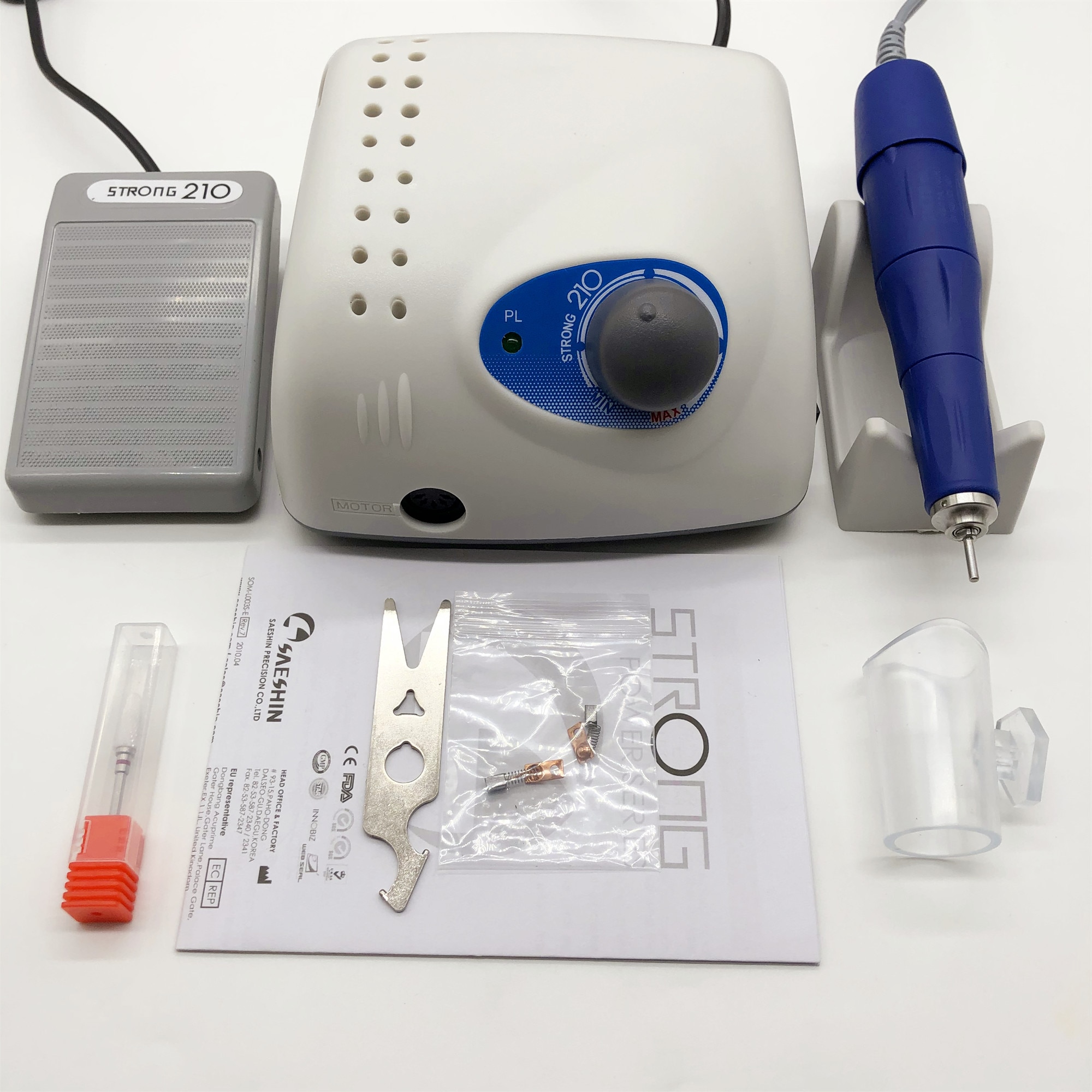 65W STRONG210 micro motor + STRONG105 handle + handle 40K 35K nail art polishing equipment