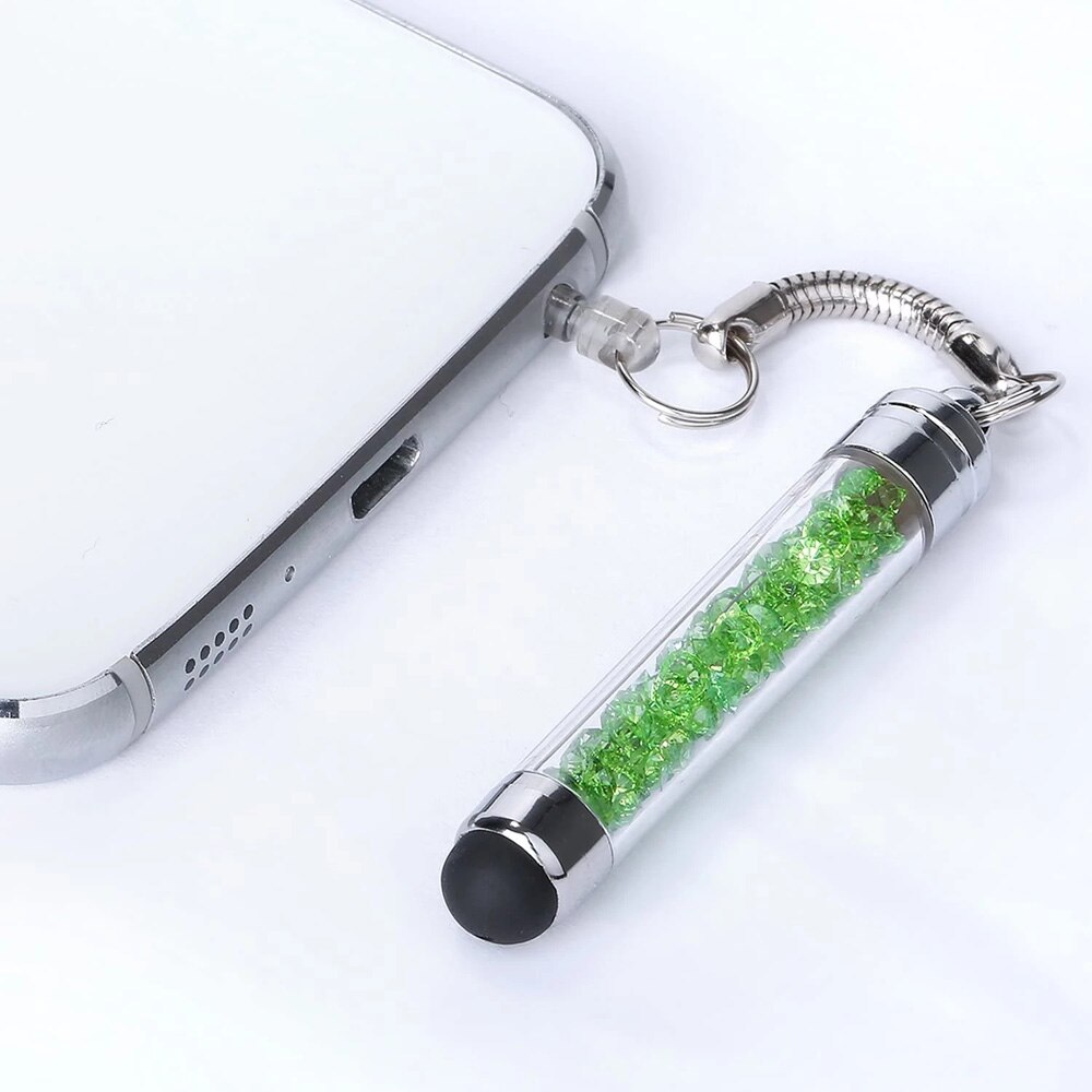 Crystal Capacitieve Mini Stylus Universele Touch Screen Pen Voor Iphone Samsung Huawei Android Smart Phones Ipad Ipod Htc Motorola