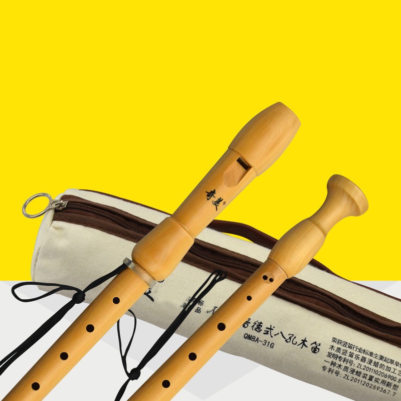 Qimei-grabador Alto de 8 agujeros, instrumentos musicales, flauta de madera de arce, estilo alemán, estilo inglés, clarinete Alto QM8A-30B 31G