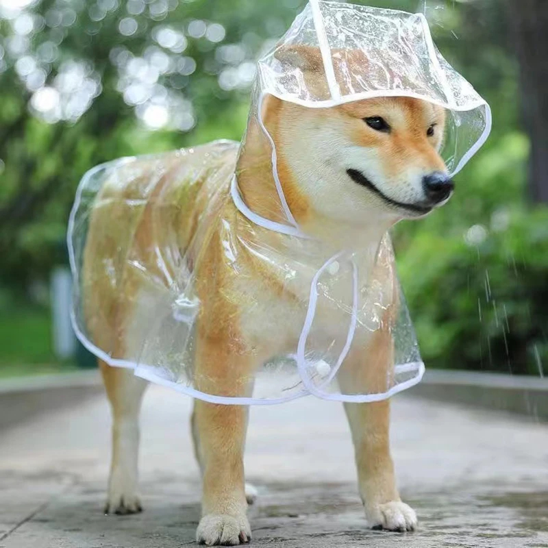 Hond Puppy Transparante Regenkleding Regenjas Waterdichte Jas Met Capuchon Kleding Zacht PVC Kleine Honden Regenjas Puppy Regenponcho: XL / WHITE