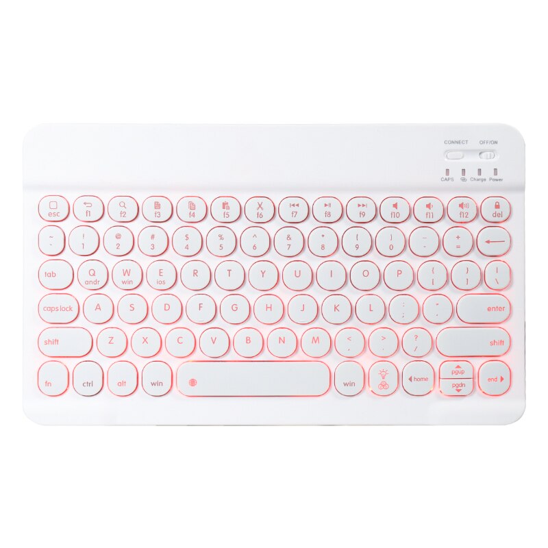 Mini Rechargeable Wireless Backlit Keyboard for iPad Mini 2021 Mini6 Mini 6 8.3 inch Teclado Russian Spanish Korean Keyboard: white light keyboard