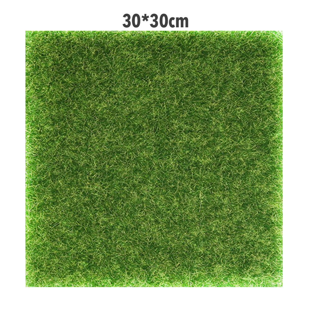 Simulering mossa gräs gräsmatta vägg gröna växter diy konstgräsbräda bröllop mini trädgård mikro landskap dekor tillbehör: 30 x 30 x 1cm