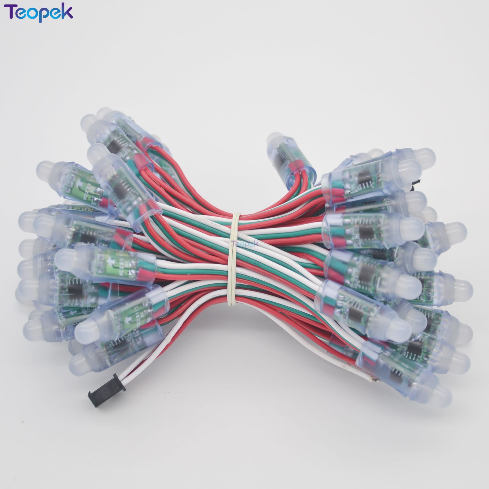 50 stuks 12mm WS2811 LED Pixel Module Digitale RGB Full Kleur String IP68 Waterdichte Led String Voor Reclame Letters teken DC5v