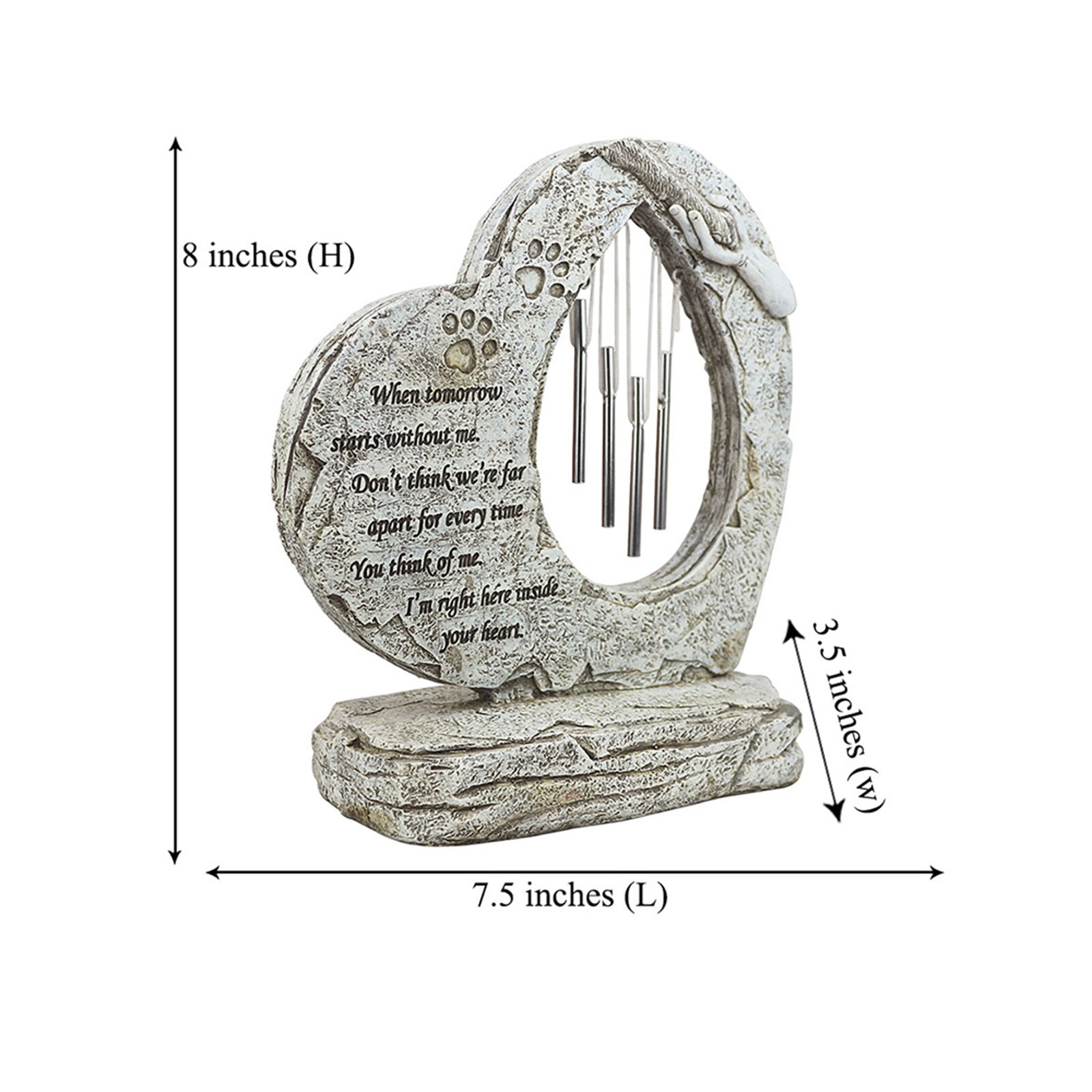 Pierres commémoratives pour chien et chat, pierres tombales et carillons éoliens, embellissement