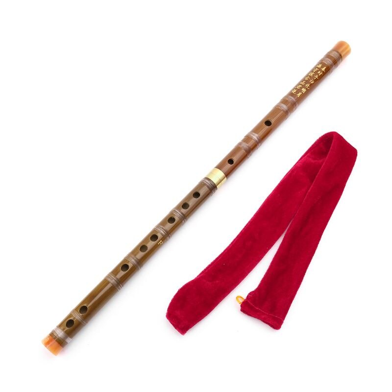 Flûte de Bambou Chinois Bois C D E F G Clé Flûte Traversière DiZi Directe