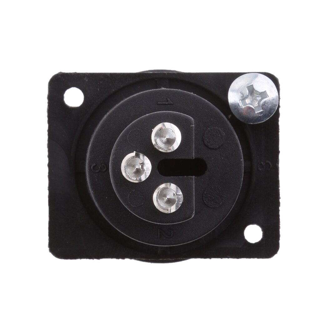 5Pcs 3 Pin Xlr Female Socket Panel Mount Chassis Connector Adapter