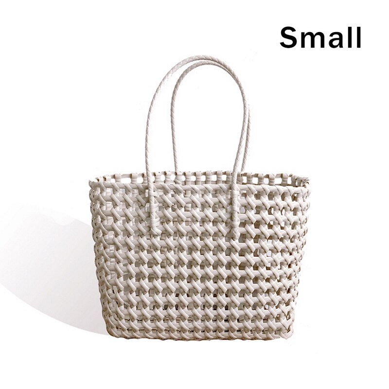 Sommer Tasche Frauen Neue Hand Gewebt Bote Tasche Hand Einzigen Schulter Tasche Hohl Gemüse Korb lässig Reise Strand tasche: 5