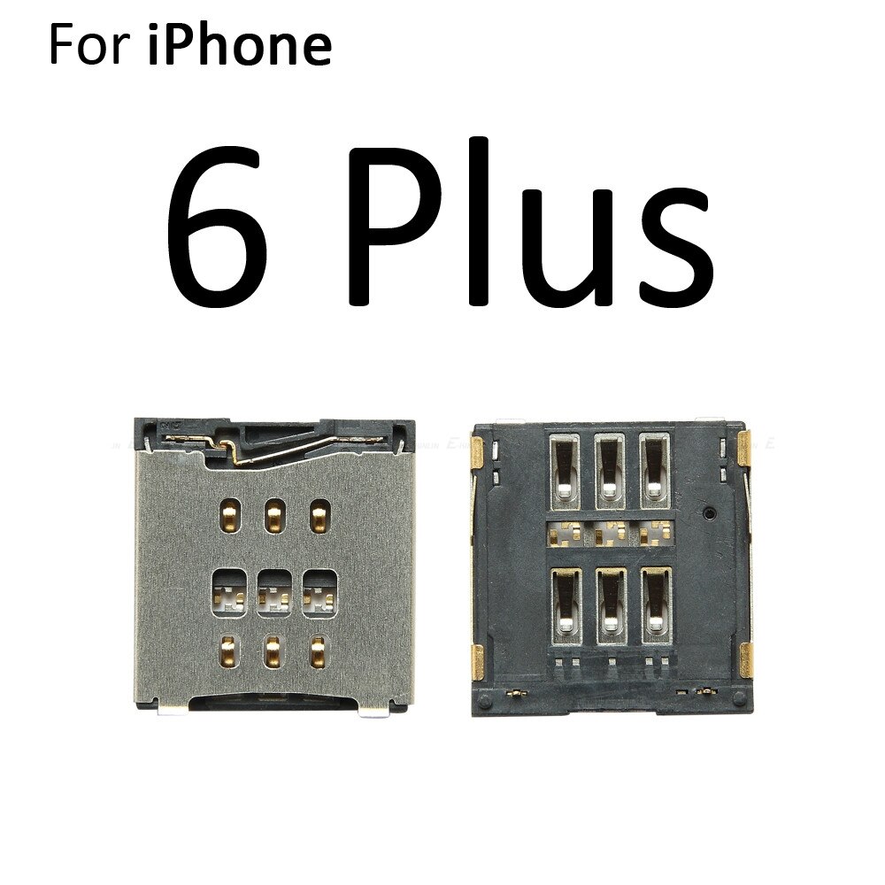 Sim-kort fack kortplats hållare läsare del för iphone 5 5s se 5c 6 6s 7 8 plus fack kortplats uttag: För iphone 6 plus