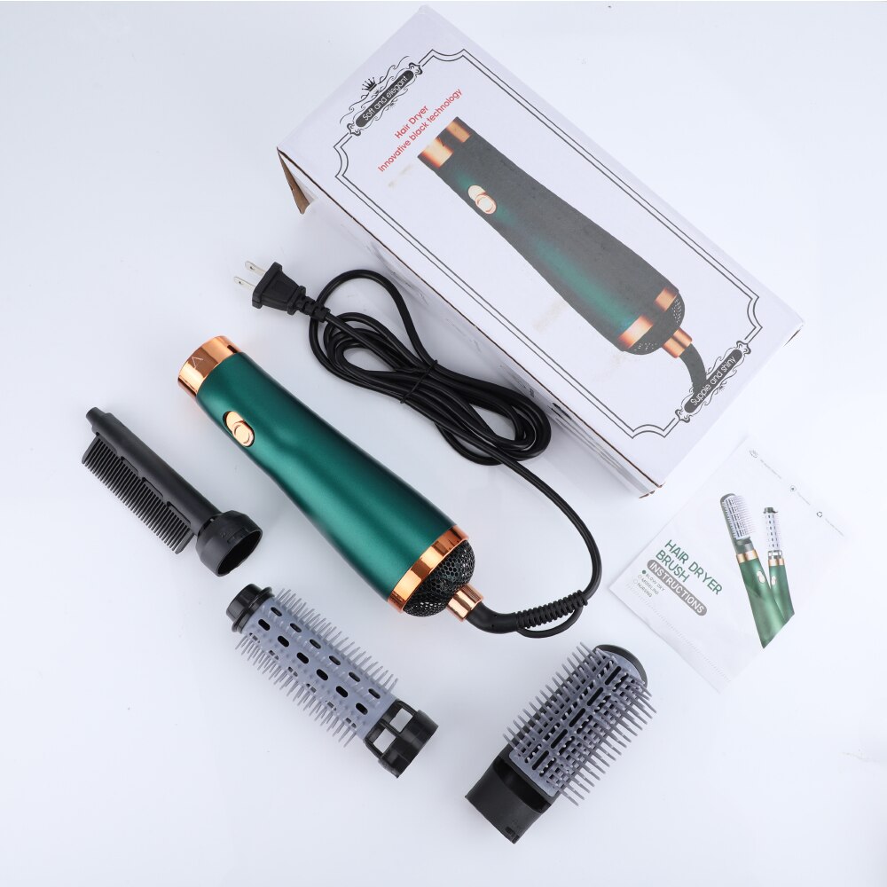 3 in 1 Hair Dryer Comb Electric Hair Dryer with 3 Detachable Comb Hair Care Straight Hair Fluffy Inner Buckle Curling Stick