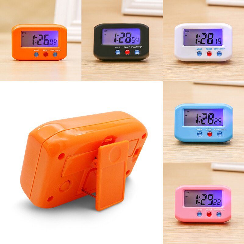 Mini Alarm Clock Portable Pocket Sized Digital Electronic Travel Alarm Clocks Automotive Stopwatch