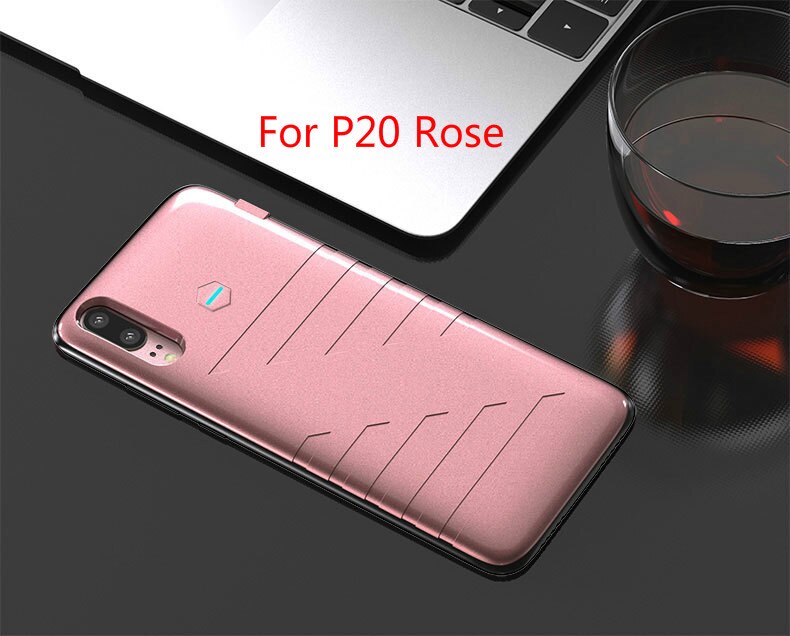 NENG – coque de téléphone portable avec batterie 6800 mAh, étui de chargeur pour huawei P20 Pro: For P20 Rose