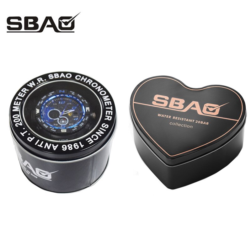 SBAO Horloge Doos Voor Sport Horloges Top Luxe Geschenkdozen Metalen Materiaal Minnaar Hartvorm