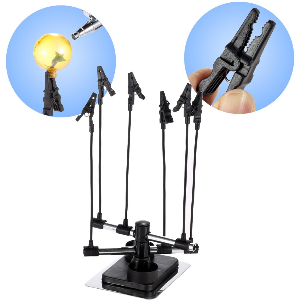 Soporte para aerógrafo, herramienta de pintura, 6 Clips, 6 pinzas
