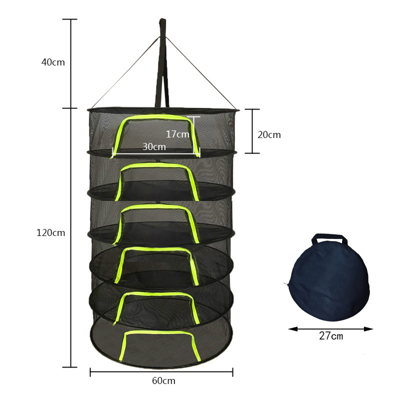 Hanging Basket Folding Herb Dry Rack Layers Drying Net for Herbs Drying Net Dryer Bag Mesh For Flowers Buds Plants Organizer: B6