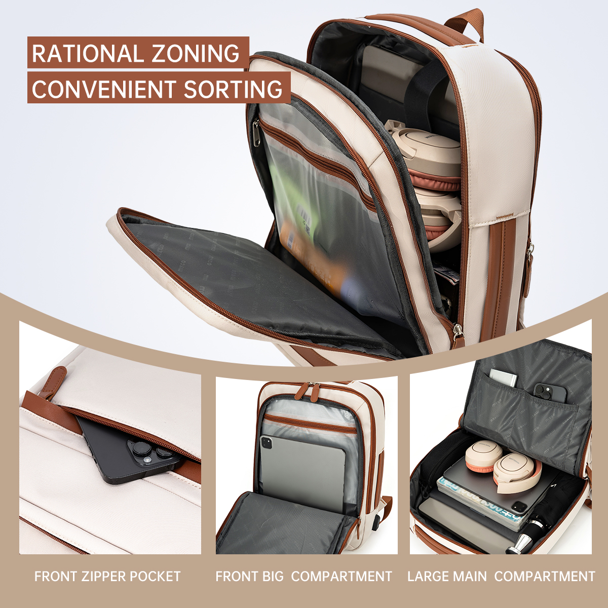 High USB Rechargeable Backpack Men's Waterproof Bag Large Laptop Backpack Unisex School Bag Youth Backpack