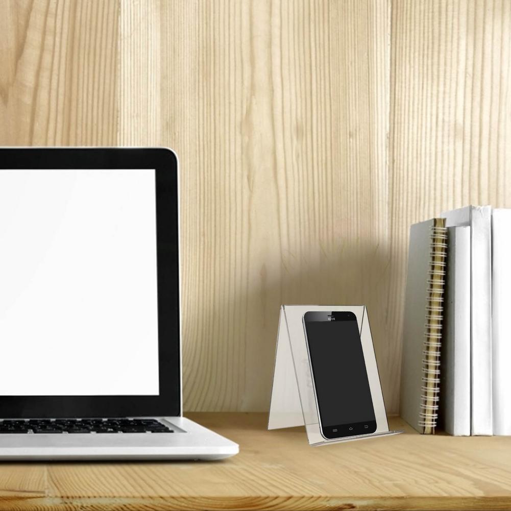 5pcs Book Display Stand Desktop Book Holder Transparent Acrylic Book Shelf Vertical Book Textbook Display Stand (Transparent )