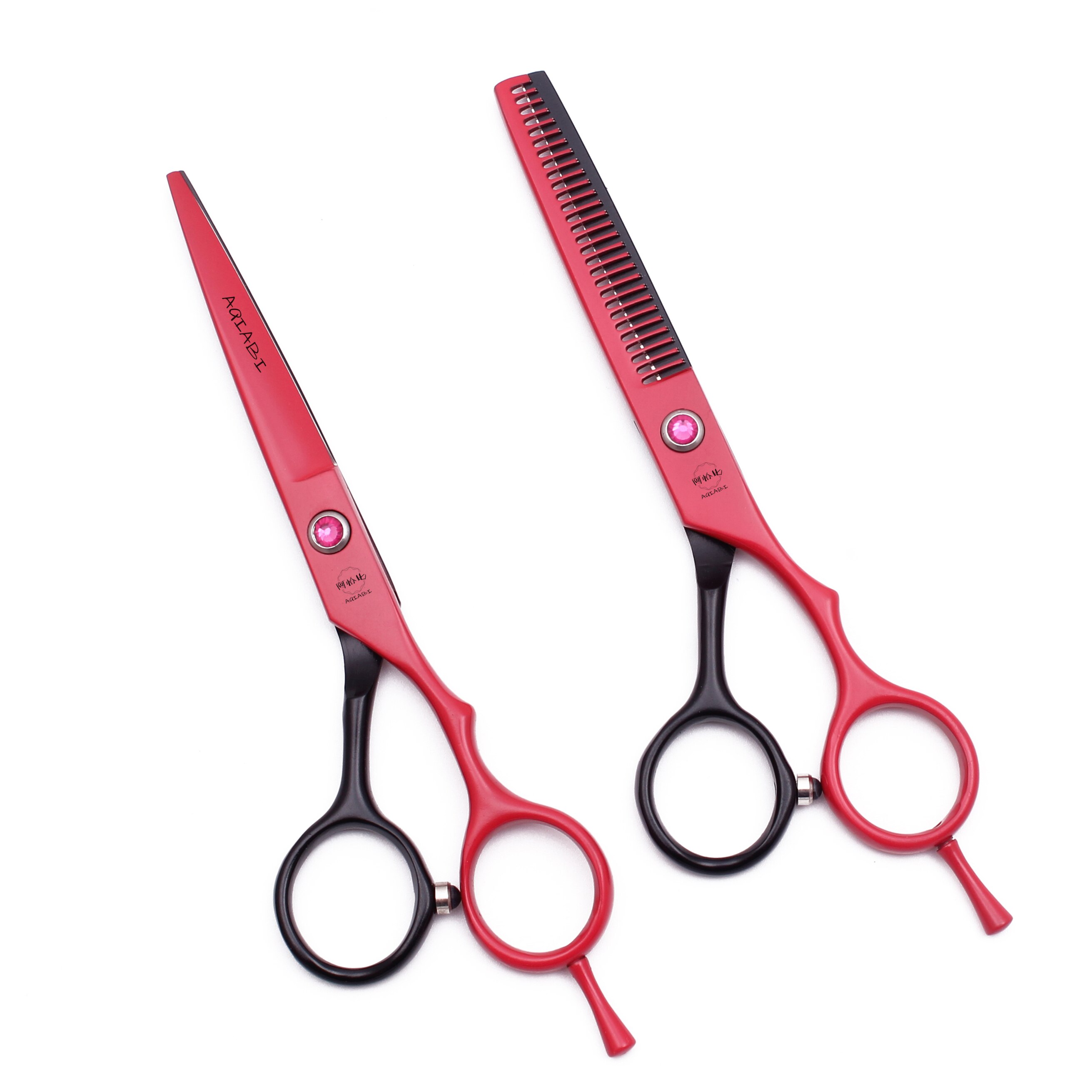 5.5" AQIABI Hair Cut Hairdressing Scissors 440C Thinning Scissors Barber Shears Hair Scissors A1013