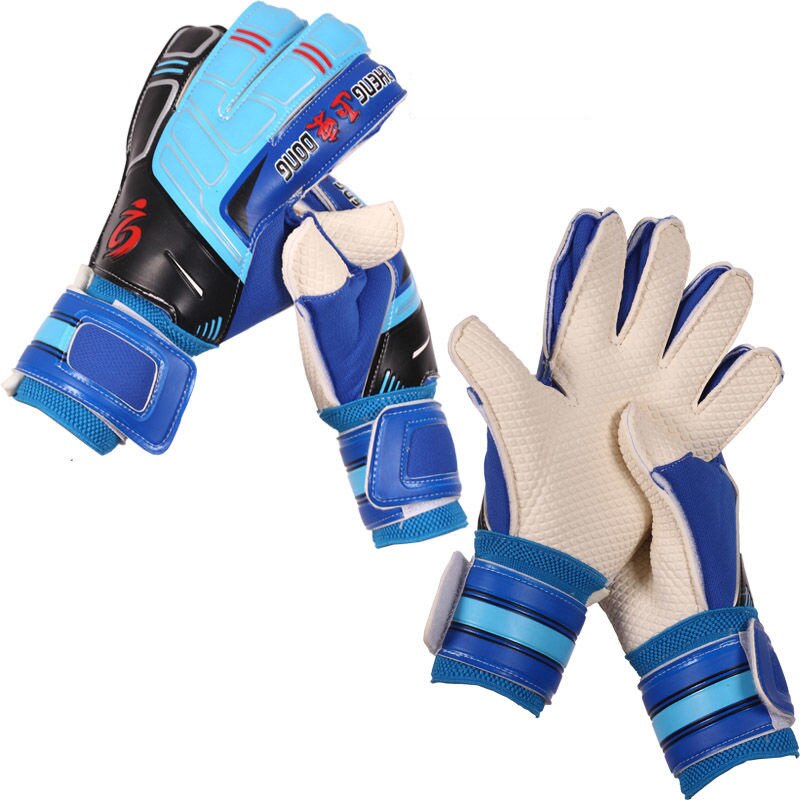 Classic American Football Gloves Outdoor Sport Camping Durability Gloves Rugby Gloves with Finger Guards: Blue / 8