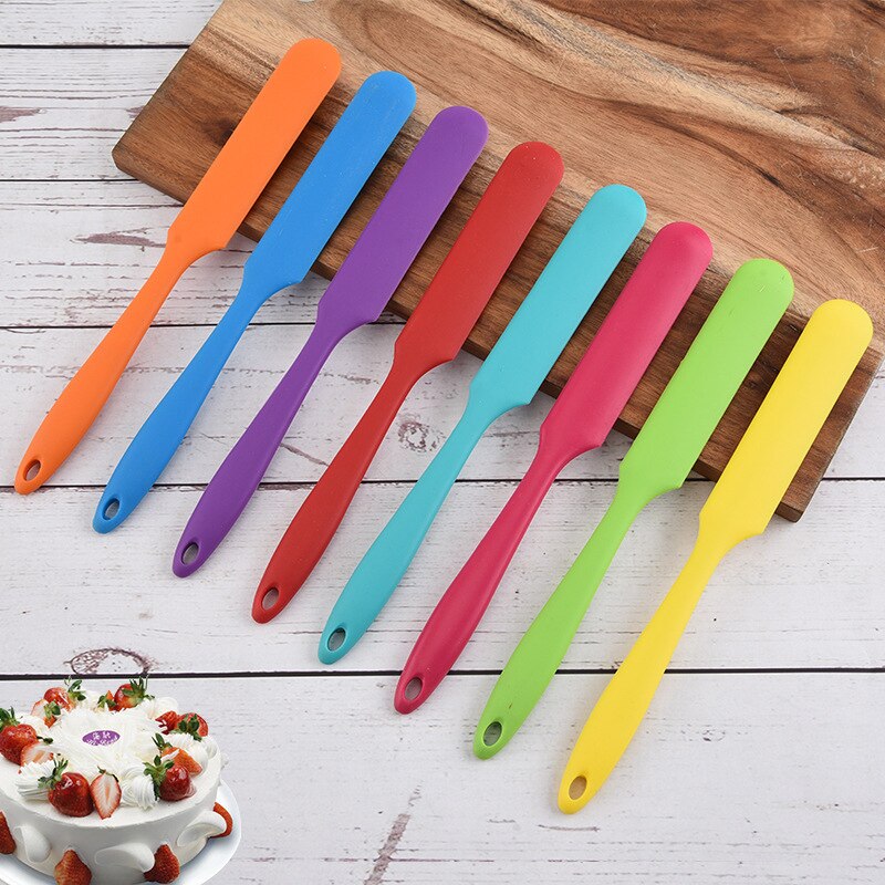 Long Handle Silicone Spatula Cake Cream Mixer Baking Dough Scrapers Confectionery Tools Kitchen Accessories