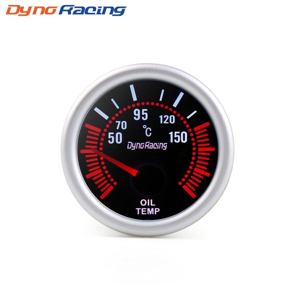 Dynoracing 2 &quot;52mm Smoke lens turbodrukmeter bar psi Vacuüm Water temp Olie temp Olie druk Voltmeter Brandstof niveau Toerenteller rpm gauge: Oil temp gauge