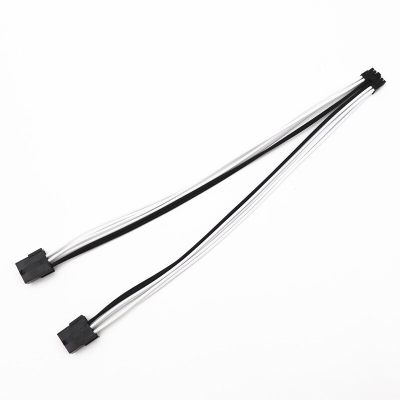 Angitu Nvidia RTX30 3070 3080 RTX3090 12Pin Power Cable Mini 12p to 2x8Pin GPU Adapter Cables -30cm: White Black