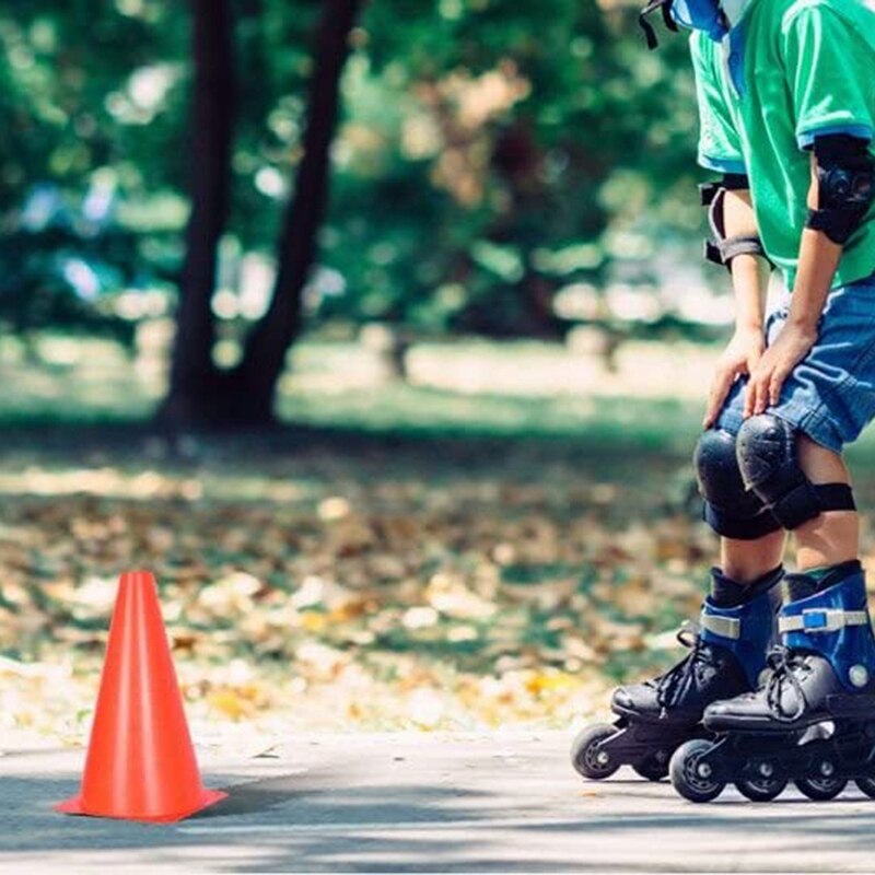 Set van 10 kegels voor voetbal, geschikt voor atletiek, kegelmarkering, voetbal, buitensporten voor kinderen
